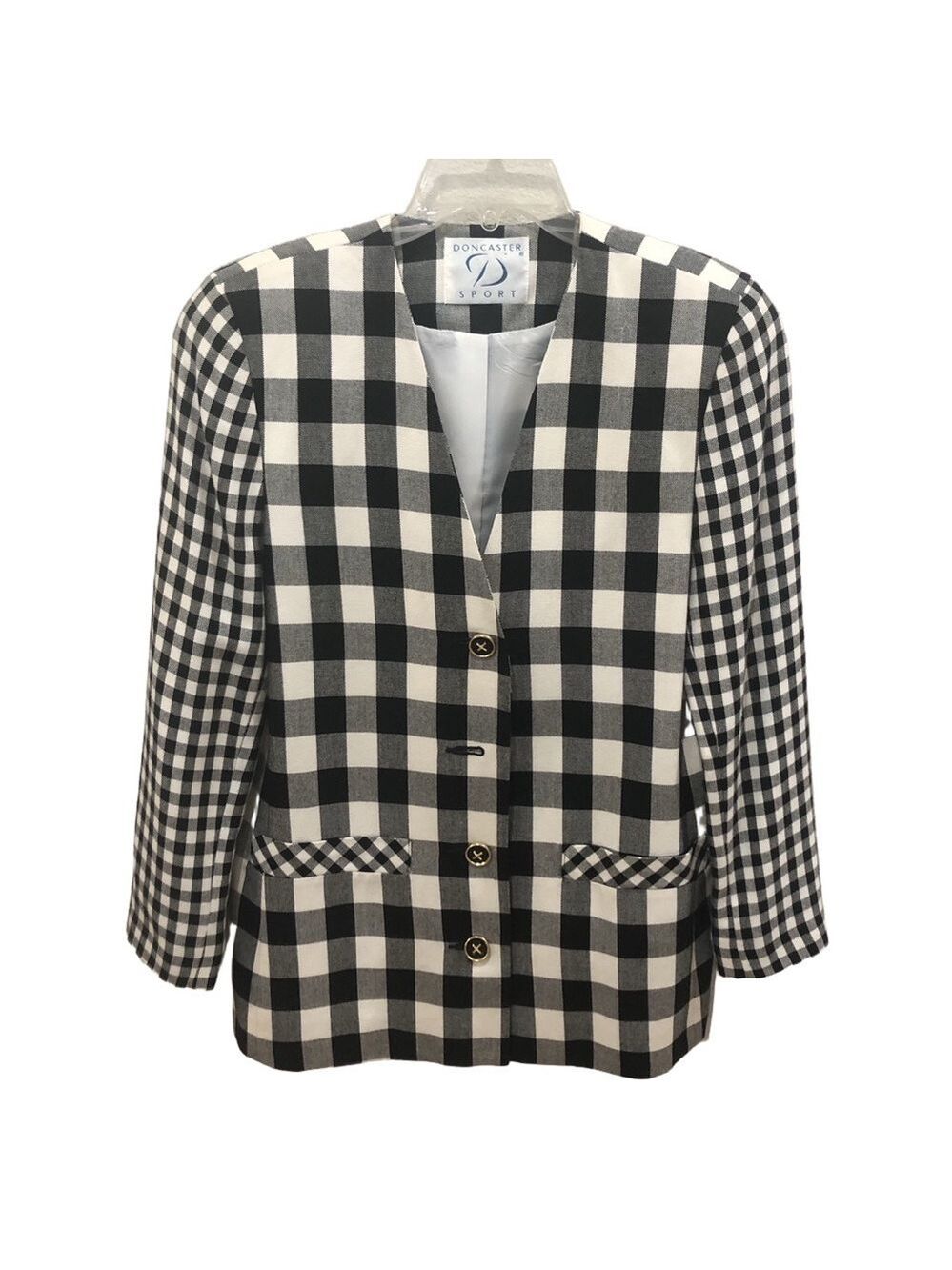 Doncaster Sport Vintage checked blazer. Size 6 office career wardrobe staple